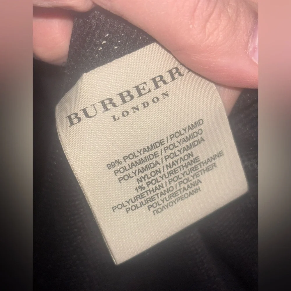 Burberry London Black Double-Breasted Women's Trench Coat 10 Black Missing Belt - Picture 15 of 16